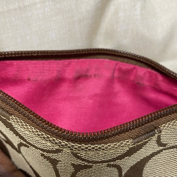 Coach Signature Wristlet Brown/Pink - Picture 9 of 9